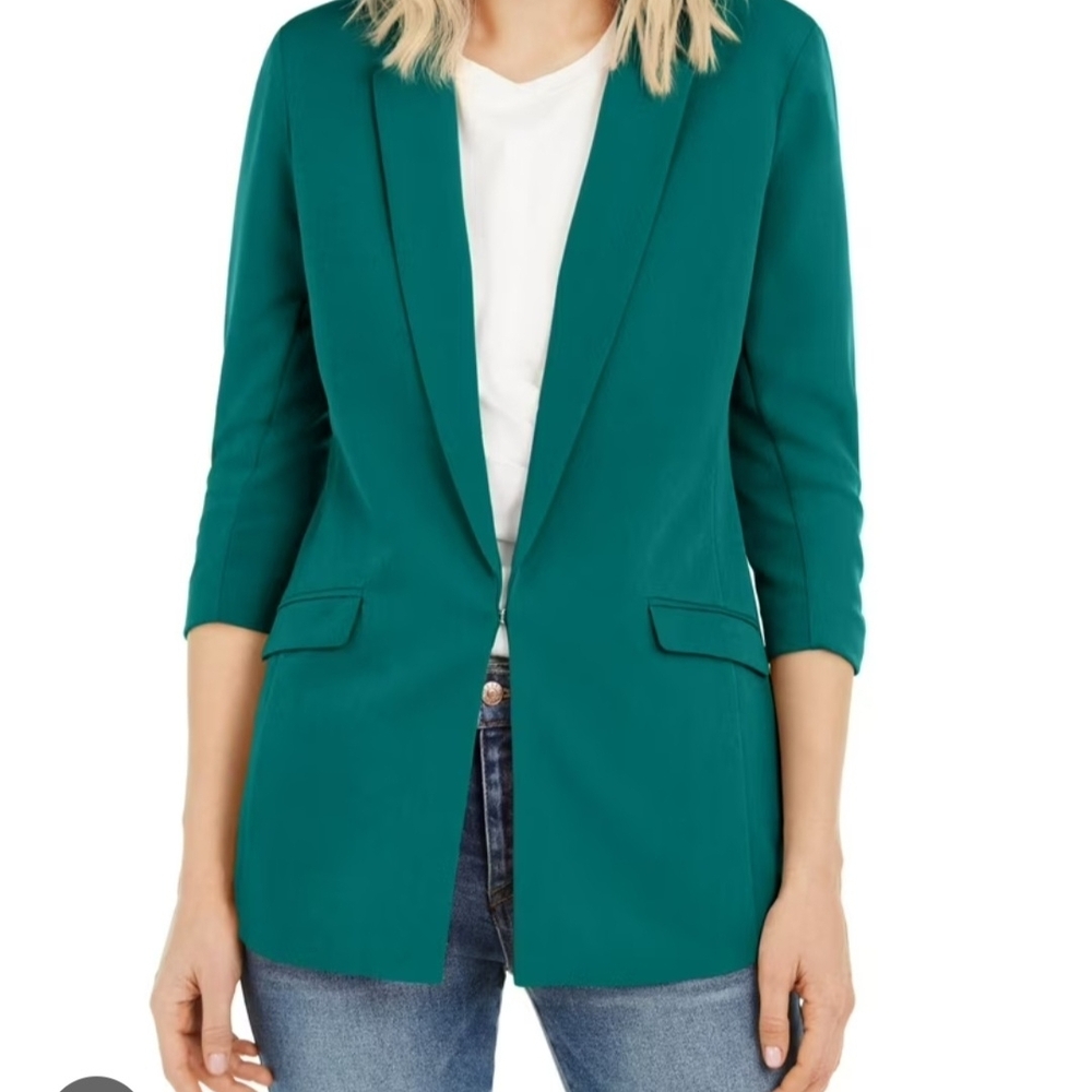 I.N.C Teal Open-Front Women's Blazer Jacket
